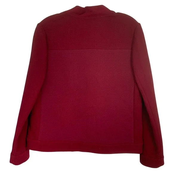 NEW Lafayette 148 New York Sz EU 38 US 2 Shiraz Wool Knit Zip Career Jacket NWT
